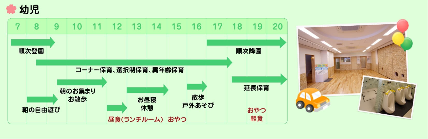 幼児　一日の流れ